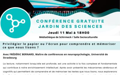 Conférence Jardin des Sciences – Jeudi 11 mai