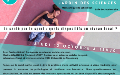 Conférence Jardin des Sciences – Jeudi 12 Octobre